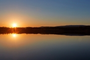 Panorama Sonnenuntergang an einem See in Dalarna