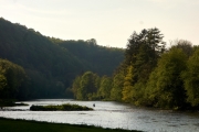 Radtour an der Donau - Fliegenfischer in der Ilz