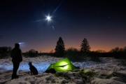 Winternacht im Hohen Venn bei Vollmond